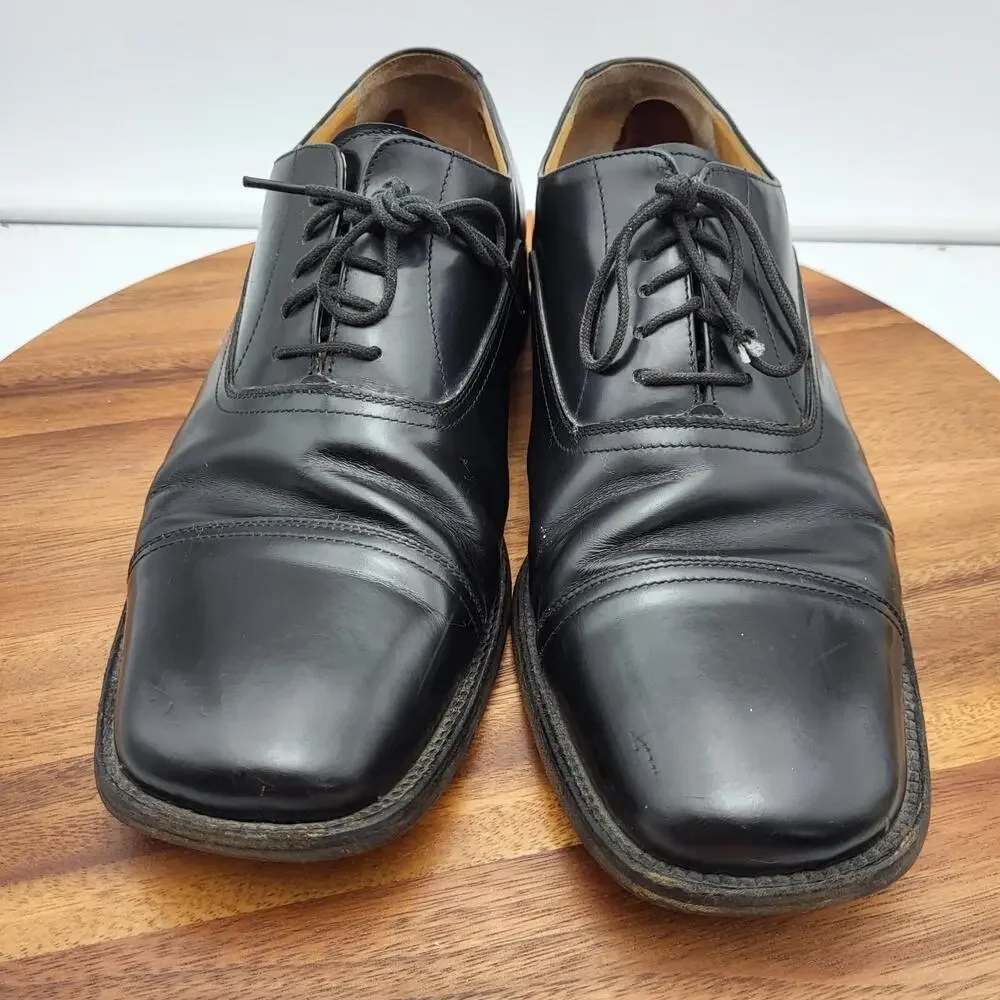 To Boot New York Adam Derrick Oxford Dress Shoes Mens Sz 9.5 Black Leather Italy